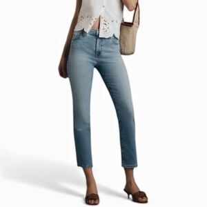 • AG Jeans • Mari Mid-Rise Crop Straight-Leg Jeans